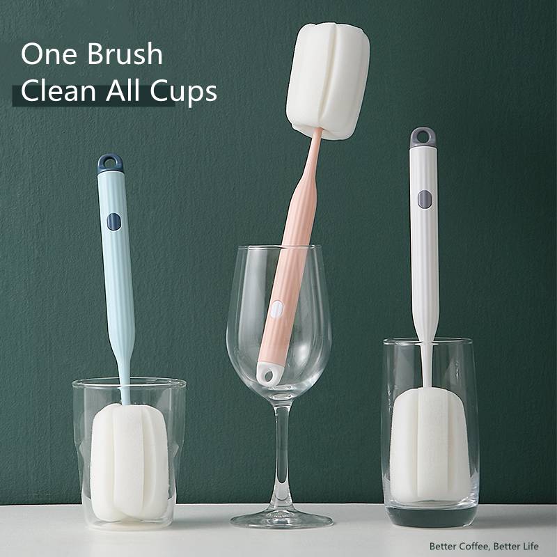 Wholesale Household Coffee Tools Kettle Pot Washing Bottle Coffee Cup Cleaning Brush With Long Handle Kitchen Cleaner Tool